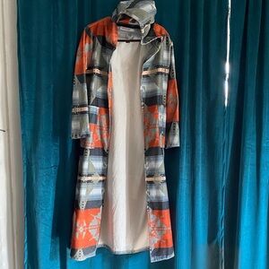 #133 Colorful Geometric Patterned Coat